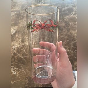 Vintage Royal Worcester Holly Ribbons Christmas Highball Glasses Set of 4